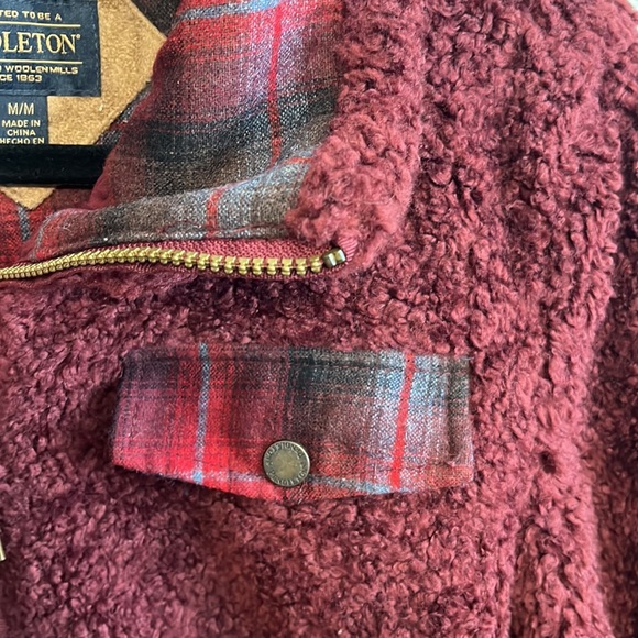 NWT Pendleton fuzzy full zip jacket size medium - Picture 3 of 11